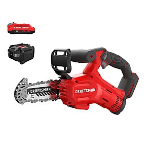 CRAFTSMAN V20 20-volt max 6-in Battery 2 Ah Chainsaw Battery Included Charger Included one_size in Red | CMCCS320D1 $99