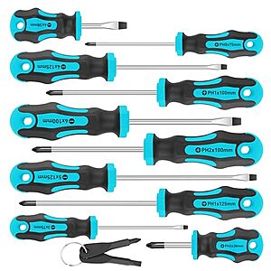 10-Piece Amartisan Magnetic Screwdriver Set w/ Phillips & Slotted Tips (Blue) $8.46 + Free Shipping w/ Prime or on $35+