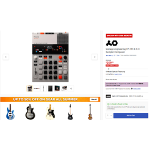 Teenage Engineering EP-133 K.O. II Sampler Composer 64MB - $181.30 + Free Shipping @ Musician's Friend