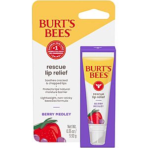0.35-Oz Burt's Bees Rescue Lip Relief Lip Balm (Berry Medley) $2.96 + Free Shipping w/ Prime or on orders over $35
