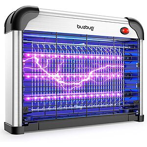 Buzbug LED Indoor Bug Zapper w/ 3x 3800V Bulbs $19.99 + Free S&H w/ Prime or $35+