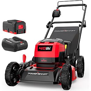 PowerSmart Electric Cordless Lawn Mower 17" 40V, 3-in-1 Brushless Push Lawn Mower, Lightweight, Foldable Handles $82.16