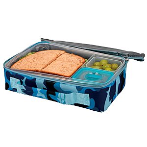 Nuby Lunchbox with Insulated Travel Bag - Bento Lunch Box - 3+ Years - Blue Sharks - Back to School Essentials $6.57