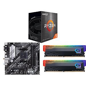 AMD RYZEN 5 5500 + ASUS PRIME B550M-A AC + GeIL ORION RGB 16GB (2 x 8GB) + CPU Cooler $230.99