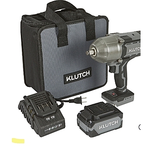 + FREE hammer drill, Klutch High-Torque 1/2in. Impact Wrench Kit, KLiQ 20V, 1000 Ft./Lbs. Breakaway Torque, Brushless, 4.0Ah, $199.99, FS, Northern Tool