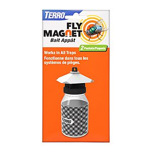 $2.99: TERRO T382 Fly Magnet Replacement Bait - 2 Fly Magnet Trap Attractants at Amazon