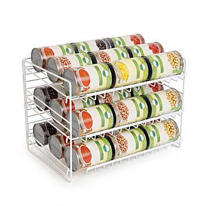 3-Tier Mainstays Can Organizer Dispenser Rack (Steel/White) $13.96 + Free S&H w/ Walmart+ or on $35+