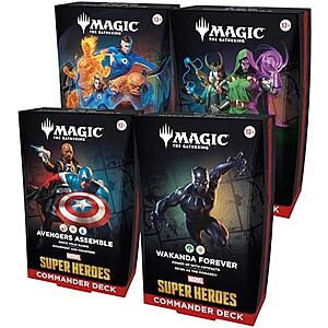 Magic: The Gathering Marvel Super Heroes Commander Deck Bundle (All 4 Decks) $199.99 + Free Shipping