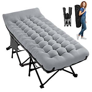 75" x 28" NAPWANT 1200D Portable Folding Camping Cot (Gray) $49.49 + Free S&H at Walmart.com