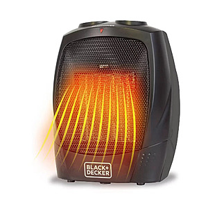 BLACK+DECKER Personal Ceramic Indoor Heater (Black) $14.99 + Free Shipping