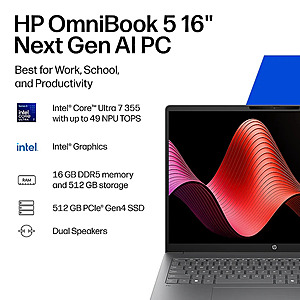 HP OmniBook 5 16" - Intel Core Ultra 7 355 - 16GB RAM $699.99