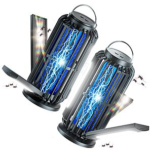 $59.99: TYPEC 2-Pack Solar Bug Zapper, 4200V Mosquito Killer, IP67 Waterproof, USB-C & Solar Powered at Amazon
