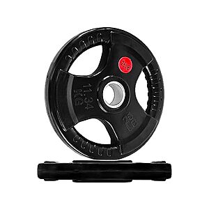 $39.99 | 25-lb Pair Signature Fitness Olympic 2" Rubber Coated Cast Iron Weight Plate at Woot!