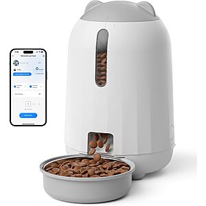 3L PAPIFEED Automatic WiFi Cat Feeder w/ App $21.50 + Free S/H