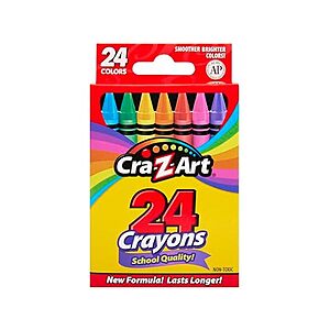 Cra-Z-Art 24ct Crayons Pack $0.79 + Free S&H w/ Prime at Woot!