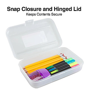 $0.99: Staples Snap Plastic Case, 2 1/4" x 5 5/8" x 8 1/4", Clear at Staples