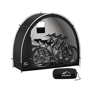 Bike Storage Shed Tent, Waterproof Outdoor Storage Shed for Bicycle, Easy Setup, Portable Storage Tent for Motorcycle,Garden Tools,Lawn Mowe, new, open box $32.97