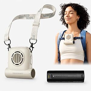 InoKraft Wearable Clip-On Waist Fan w/ 4Ah Rechargeable Battery & 13+ Hour Runtime (White) $9.99 + Free Shipping w/ Prime or on $35+