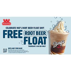 Wienerschnitzel Free Root Beer Float w/Any Purchase
