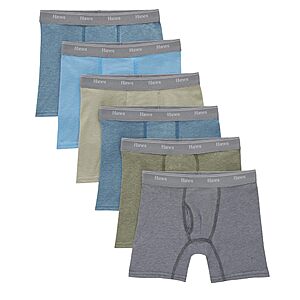 6-Pack Hanes Boys' Originals Stretch Cotton Boxer Briefs (Assorted) $8.88 w/ S&S + Free Shipping w/ Prime or on $35+