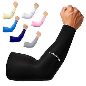 Meiyante Cooling Arm Sleeve w/ UPF 50+ UV Protection Unisex (Black) $9.99 + Free Shipping w/ Prime or on $35+