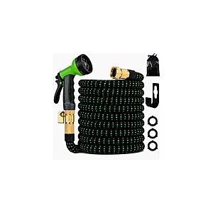 100ft Expandable Garden Hose w/ Nozzle $29.99