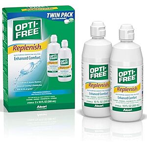 2-Pack 10-Oz Opti-Free Replenish Multi-Purpose Contact Lens Solution $8.78 w/ S&S + Free Shipping w/ Prime or on $35+