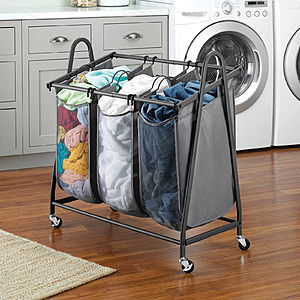Whitmor Arch Triple Bag Laundry Sorter (Gray) $14.72 + Free Shipping