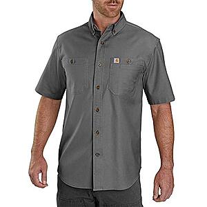 Men's Carhartt Windham Relaxed Fit Short Sleeve Button-Down Shirt (Gravel, S - XXL) $29.99 + Free Shipping w/ Prime