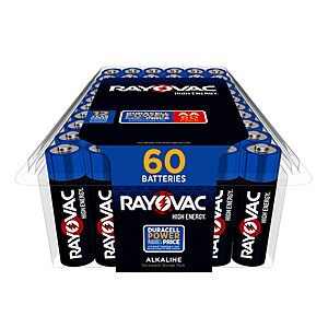 $11.85-$12.10 S&S Clip Q  Rayovac   AA or AAA Batteries Alkaline, 60 Count