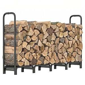8' Mars Explo Heavy Duty Firewood Storage Rack (Black) $35.99 + Free Shipping