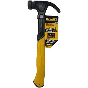 $16.99* | 11.75" DeWALT Smooth Face 16-Oz Curve Claw Hammer w/ Steel Handle at Amazon