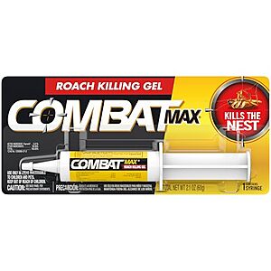 Combat Max 2.1-Ounce Roach Killing Gel Bait Syringe $5.57 w/ S&S + Free Shipping w/ Prime or on $35+
