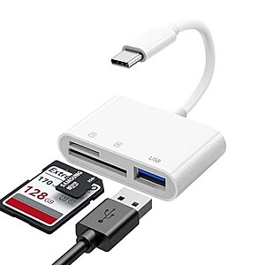 GOLDYIPE 3-in-1 USB-C Card Reader (SD & microSD & USB 3.0, Supports up to 2TB) $4.99 + Free Shipping w/ Prime or on $35+