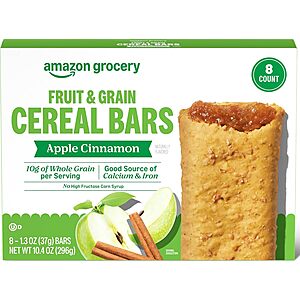 8-Count 1.3-Oz Amazon Grocery Apple Cinnamon Fruit & Grain Cereal Bars $1.35 w/ S&S + Free Shipping w/ Prime or $35+