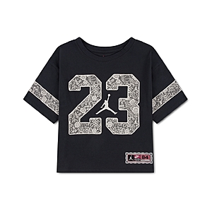 Jordan Girls' 7-16 Lace 23 Graphic Short-Sleeve T-Shirt - Off Noir $22.5