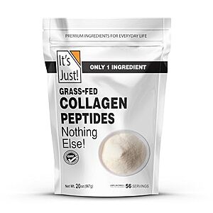 20-Ounce It's Just! Grass-Fed Collagen Peptides Protein Powder (Unflavored) $14.99 w/ S&S + Free Shipping