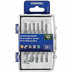 11-Piece Dremel Diamond Grit Carving & Engraving Rotary Accessory Kit (729-01) $9.98 + Free Store Pickup at Lowe's or Free Shipping on $35+