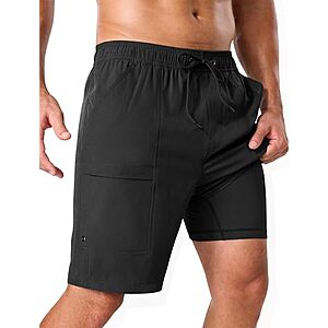 9" SILKWORLD Men's 2-in-1 Swim Trunks w/ Compression Liner (Various) $11.99 + Free Shipping w/ Prime or on $35+
