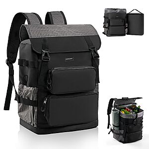 26L Odoland Leak-Proof Cooler Backpack w/ 9L Removable Insulated Bag $16.19 + Free Shipping w/ Prime or on $35+