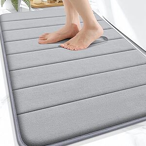 30" x 20" OLANLY Memory Foam Bath Mat (Grey) $7.99 + Free Shipping w/ Prime or on $35+