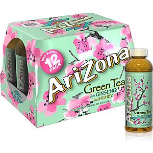 Arizona Green Tea with Ginseng and Honey - 16 Fl Oz (12 Pack) $6.29