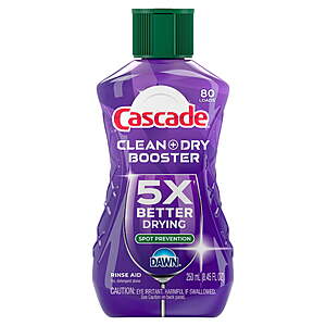 $4.94 get $2 Walmart Cash Cascade Rinse Aid Clean & Dry Booster, 8.45oz