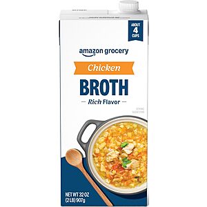 Amazon Grocery, Chicken Broth, 32 Oz~$1.13 With S&S @ Amazon~Buy 4 & Save More!