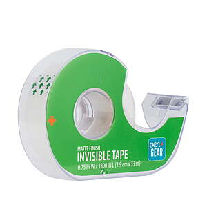 Walmart FS+ or Pick Up: Pen+Gear Invisible Tape, 0.75 x1300 inch, Clear Color, Dispenser 1 Roll or 5 rolls: $1.52 or $7.60