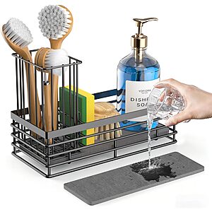 Yofidra Stainless Steel Kitchen Sink Caddy w/ Earth Drying Stone (Black) $6.64 + Free Shipping w/ Prime or on $35+