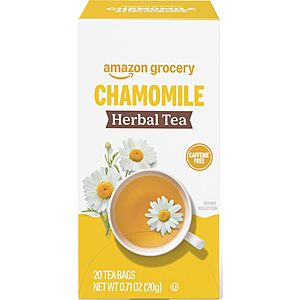 Amazon Grocery, Chamomile Herbal Tea Bags, 20 Ct~$1.94 With S&S @ Amazon~Buy 4 & Save More!