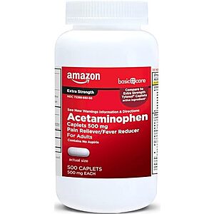 [SnS] $4.99** | 500-Count Amazon Basic Care 500 mg Acetaminophen Tablets at Amazon