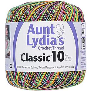 [NEW] $3 | Aunt Lydia Classic Crochet Thread, Blacklight at Amazon