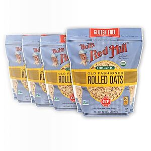[SnS] $22.72* | 4-Pack 32-Oz Bob's Red Mill Gluten Free Organic Old Fashioned Rolled Oats at Amazon ($5.68 each)